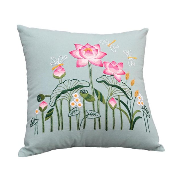 Bewildely Embroidery Pillow Covers Kit DIY Crafts Kits Cross Stitch for Beginners Artesanía Estilo A