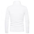 thumbnail image 3 of Snorda Men's Standard Slim-fit Long-Sleeve T-Shirt - Solid Color Casual Comfortable Elastic Slim Mid-Collar Mens Long Sleeve T Shirts S-XXL, 3 of 4