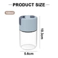 thumbnail image 2 of Salero y pimentero medidores, dispensador de especias, botella de condimento de vidrio transparente hermética para campamento de cocina, ingesta diaria saludable, 2 of 8