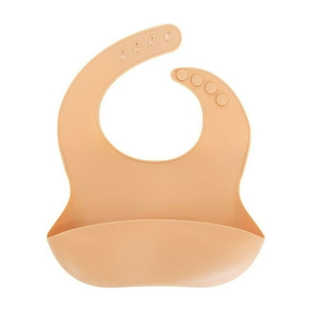27th and Blake Silicone Bib for Babies & Toddlers (6-72 Months) BPA Free Color Apricot Bib