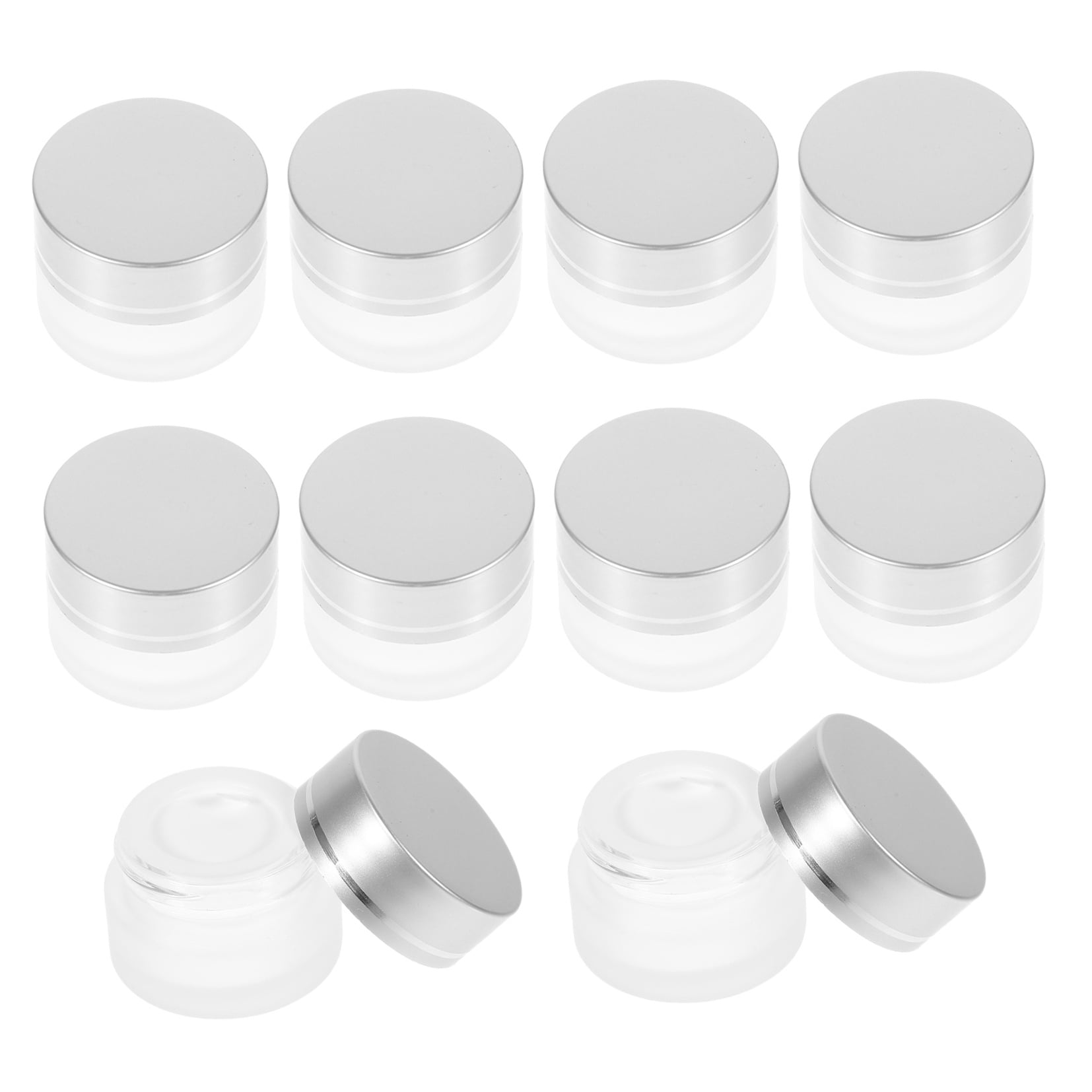 LEORX  10 Pcs Small Travel Containers Bottles Cream Jars with Lids Portable