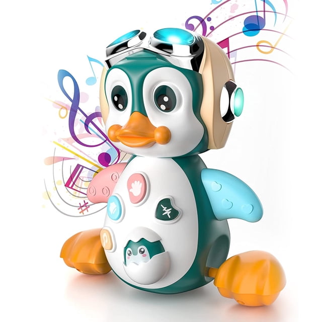 Juguete de pingüino de baile musical con música y luces, juguetes de educación temprana para bebés para niñas y niños