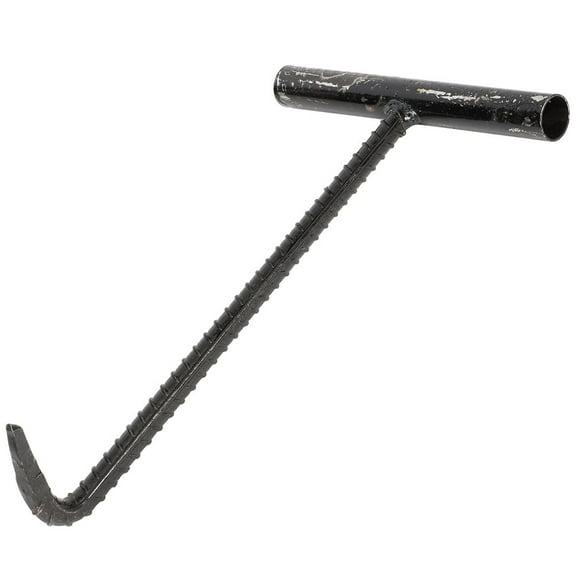 Durable T Shaped Steel Hook for Home Use Black Comfortable Grip and Operate 1 Piece