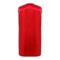 thumbnail image 2 of Doomiva Girls Boys Sequins Satin Dance Tunic Liturgical Praise Dance Top Sleeveless Open Front Split Worship Choir Robe Red 12, 2 of 7