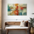 thumbnail image 3 of Elephant Stock Coral Reef Wall Art - Horizontal Multi Panel Canvas - Living Room Wall Decor - Abstract Multi Panel - Orange And Teal Decor By Silvia Vassileva - 45" x 28", 3 of 8
