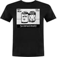 thumbnail image 1 of Men's Sleaford Mods Art Logo RouCollar T-Shirt Black, 1 of 2