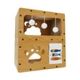 thumbnail image 2 of Rascador para gatos Yuyangstore casa de cartón con cortina de puerta, 2 of 8