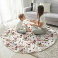 thumbnail image 3 of Multicolor Christmas Pattern Round Blanket,Comfortable Soft Flannel Throw Blanket,All Season,Warm Lightweight Blankets for Sofa Bed Couch Living Room Chair 47"x47", 3 of 5