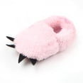 thumbnail image 3 of Soft Plush Animal Slip-on Slippers for Baby Boys Girls,Cute Fluffy Cartoon Monster Claw Baby Shoes for 0-18M, 3 of 7