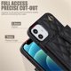 thumbnail image 4 of iPhone 11 RFID Para Que Bloquea la Funda Protectora para Billetera, Tapa Magnética con Ranuras para Múltiples Tarjetas, Bolsillo con Correa para el Hombro y Correa para la Muñeca Desmontable, Negro, 4 of 7
