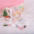 thumbnail image 4 of AVEKI 4"x4"x0.8" Jewelry Display Riser, Polished Acrylic Cube Display Stand Block Collection Showcase Ring Holder Square, Clear 0601M, 4 of 5