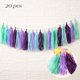 thumbnail image 1 of 20 piezas Multicolor DIY papel tisú borla conjuntos de guirnaldas Baby Shower aniversario cumpleaños fiesta boda decoración manualidades suministros Tan Jianjun unisex, 1 of 2