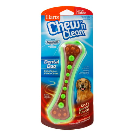 Hartz Chew-N-Clean Bacon Flavor Dog Chew Toy with DentaShield, (The Best Chew Toys For Dogs)