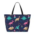 thumbnail image 2 of Fotbe Cartoon Dinosaur Bolsa de Viaje para Playa - Resistente al Agua, Bolsa Tote de Gran Capacidad y Ligera con 7 Bolsillos para Mujeres y Hombres, 2 of 7