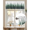 thumbnail image 7 of Green Rustic Forest Kitchen Valances for Windows Misty Pine Trees Silhouette Valance Curtains&nbsp; for Kitchen /Living Room/Bedroom/ Bathroom Decor, 54"x18 " ,Rod Pocket 1 Panel,, 7 of 7