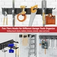 thumbnail image 6 of Garage Tool Storage Rack,ENJOYWOOD 48 inch Wall Mount Garage Tool Organizer With 6 Adjustable Hooks and 3 Rails,Heavy-Duty Garden Tool Rack,Holds Up to 350 lbs, 6 of 9