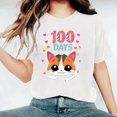 thumbnail image 4 of Camisetas de Cuello de Tripulación de Manga Corta para Mujeres Carta Impresa Camiseta 95% Poliéster 5% Spandex, Manga Corta Cuello Redondo Top Casual para Diario, 4 of 5