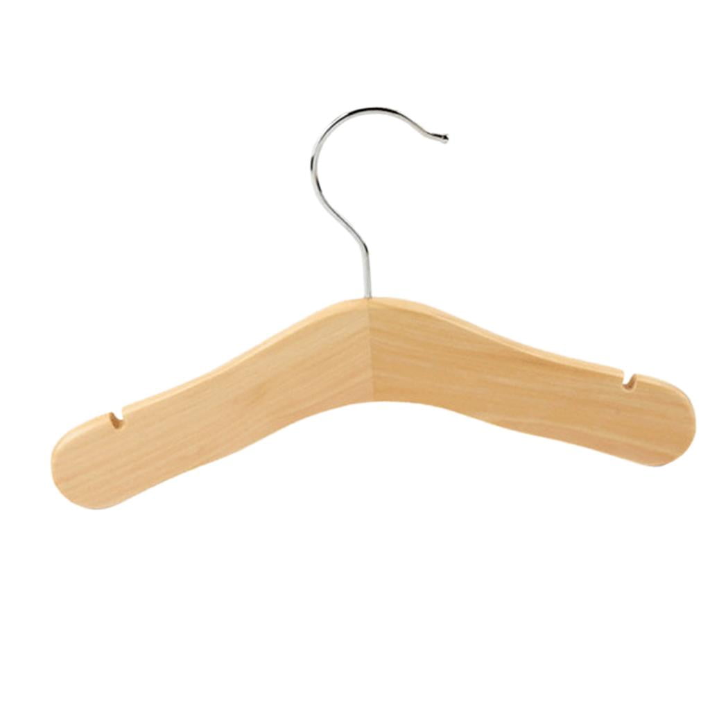 Wooden Coat Hangers Children Natural Infant Clothes Hangers Set of 3