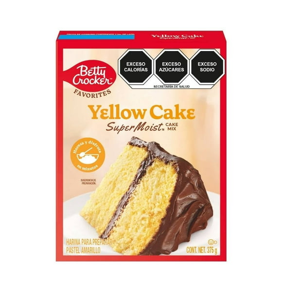 Harina para pastel Betty Crocker estilo amarillo 375 g