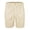 #138-Beige, variant on Men's Solid Linen Look Casual Shorts Drawstring Elastic Waist Zipper Pockets 9 Inch Inseam Straight Leg Outdoor Hiking Active Shorts Gift