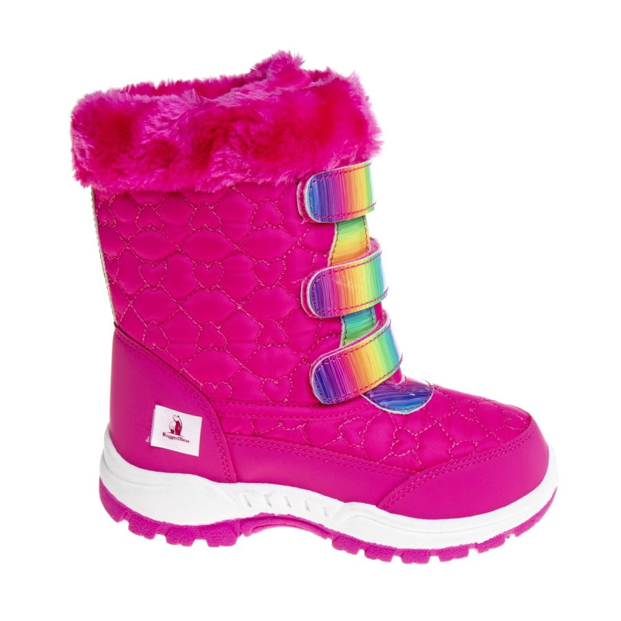 Rugged Bear Toddler Girls Snow Boots, Fuchsia Multi, 9