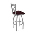 thumbnail image 4 of 820 Catalina Stainless Steel 25" Swivel Counter Stool with Canter Bordeaux Seat, 4 of 4