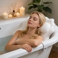 thumbnail image 4 of Ergonomic Bathtub Pillow with Strong Suction Cups, Breathable Mesh Spa Bath Cushion for Neck Head Back Support, Quick Dry Comfortable Bath Tub Accessories for Adults Relaxation, 4 of 6