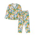 thumbnail image 1 of Balery Colorful Fruits Conjunto de Pijama con Estampado para Mujer, Conjunto de Dos Piezas con Manga Larga, Ropa de Dormir Suave con Bolsillos, Pijamas Cómodos-XX-Large, 1 of 7