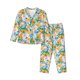 thumbnail image 1 of Balery Colorful Fruits Conjunto de Pijama con Estampado para Mujer, Conjunto de Dos Piezas con Manga Larga, Ropa de Dormir Suave con Bolsillos, Pijamas Cómodos-Small, 1 of 7