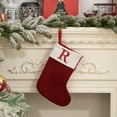 thumbnail image 2 of Xuniizn Personalized Christmas Stockings with Initials - Custom Embroidered Stocking Set, Luxury Velvet Xmas Stockings for Family, Holiday Christmas Decorations, Red, New Model R, 2 of 4