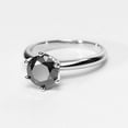 thumbnail image 3 of Gems Jewels 14K White Gold Plated 1.99 Ct Round Cut Black Diamond Christmas Wedding Engagement Thanksgiving Halo Ring 925 Sterling Silver For Women's -8, 3 of 3