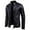 Black, variant on Leather Motorcycle Jacket Mens Leather Plus Fleece Jacket, Motorcycle Jacket, Warm Leather Jacket