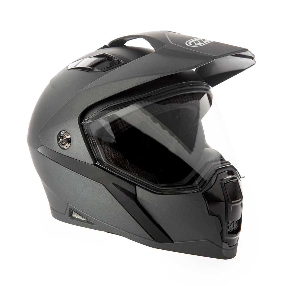 ILM Adult Motocross Dirt Bike Helmet with Super Soft Liner Camera Mount for Men Women ATV Motorcycle Dual Sport DOT Matte Black, L