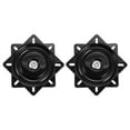 thumbnail image 1 of Unique Bargains Bar Stools Swivel Plate, 2Pack 5 Inch - Iron Square Bar Stool Seat Replacement, Lazy Susan Boat Seat Base (Black), 1 of 5