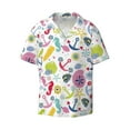 thumbnail image 6 of Kdxio Men's Hawaiian Shirt for Men Short Sleeve Shirt Undersea Seahorse Summer Casual Holiday Beach Button Down T-Shirts, 6 of 7