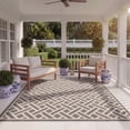 thumbnail image 3 of SAFAVIEH Courtyard Janey Geometric Indoor/Outdoor Area Rug Anthracite/Light Beige, 5'3" x 7'7", 3 of 10