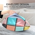 thumbnail image 4 of Yayeee Pillowcase King Size Set of 2 Satin Wrinkle Resistant Pillow Case, Colorful Checkered Pattern, 4 of 8