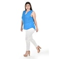 thumbnail image 2 of Blusa con detalle tipo cut out Roman Fashion /Tallas Extras, 205 (Azul claro) azul 40, 2 of 5