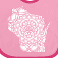 thumbnail image 4 of Inktastic Wisconsin Silhouette Mandala Boys or Girls Baby Bib, 4 of 4