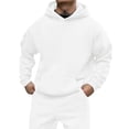 thumbnail image 2 of Zshosam Men's and Big Men's Fashion Hoodie Sweatshirt(White,XXXXXL), 2 of 5
