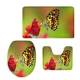 thumbnail image 2 of paquete 3 conjunto de baño tapete tapete tapa de inodoro antideslizante alfombras de baño mariposa 11 Sunnimix Conjunto de alfombra de baño, 2 of 6