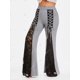 thumbnail image 3 of Pantalones Acampanados con Encaje Insertado de Talla Extra Rosegal  Pantalones de talla grande, 3 of 5