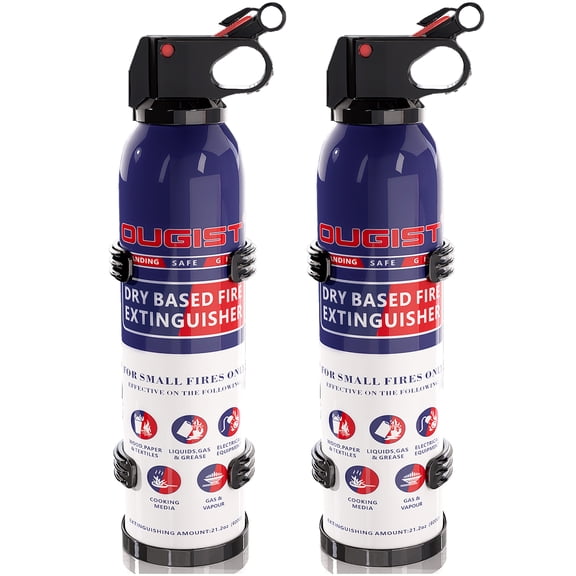 OUGIST Small Fire Extinguisher for Home Kitchen and Car with Mounting Bracket, 2 Pack