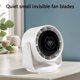 thumbnail image 4 of Ventiladores USB Personal La Ventilador Escritorio Ultra Tranquilo Montados en Pared Pantalla Digital Recargable () Blanco, 4 of 9