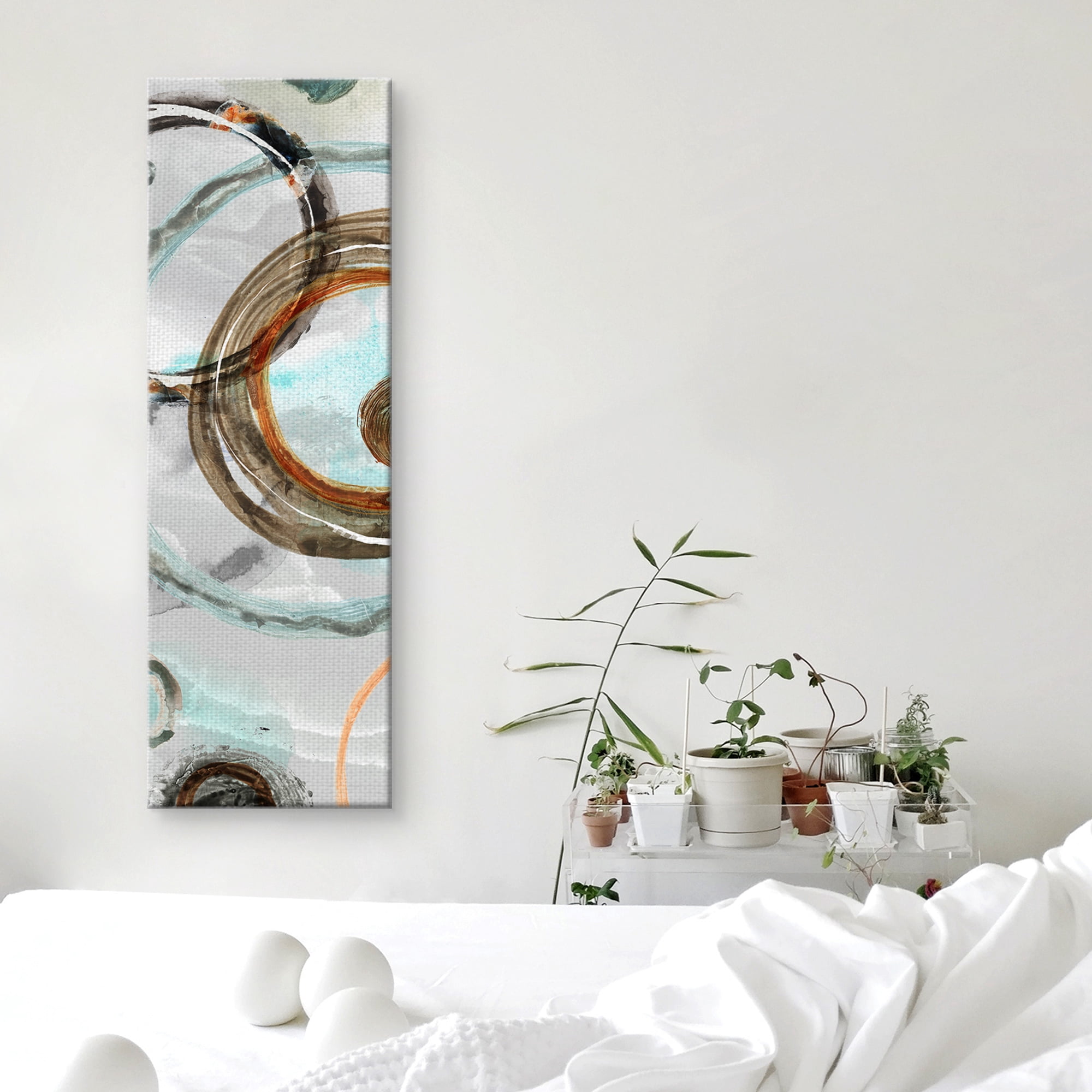 Masterpiece Art Gallery Abstract Circles II by Willowbrook Fine Art Canvas Art Pring 16" x 48"