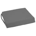 thumbnail image 2 of Blazing Needles Indoor 16" x 16" Twill Chair Cushion, Steel Grey, 2 of 3