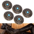 thumbnail image 1 of Remache Azul Turquesa, Botón Trasero De Tornillo Azul Turquesa Decorativo Bronce 5 Juegos De 30 Mm Con Tornillos PH De 4,5 Mm Para Bolso Bolso, 1 of 7