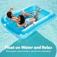 thumbnail image 2 of SLOOSH 85" x 57" Extra Large Inflatable Tanning Pool Adult with Pillow, Pool Floats Suntan Tub Raft, Blue, 2 of 7