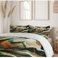 thumbnail image 5 of Ambesonne Mid Century Modern Duvet Cover Set, Groovy Mountains, Queen, Teal Pale Vermilion Pearl, 5 of 6
