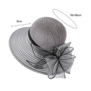 Travelwant Fashion Flower Lace Ribbon Wide Brim Caps Summer Beach Sun Protective Hat Straw Hats for Women